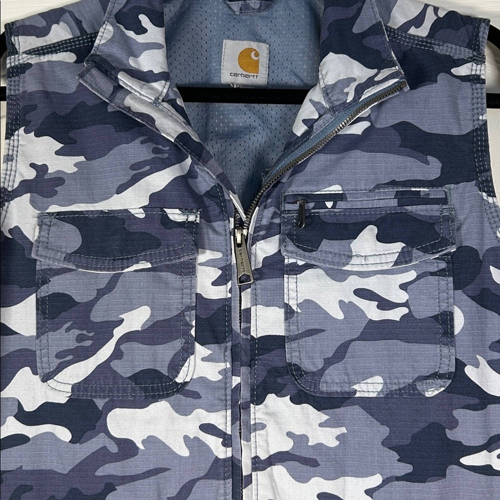 Carhartt Blue & Gray Camouflage Work Vest
Size Large - Picture 4 of 6